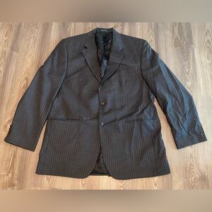 Lauren Ralph Lauren Pinstripe Gray Blazer Sport Coat Men’s size 44L 100% Wool